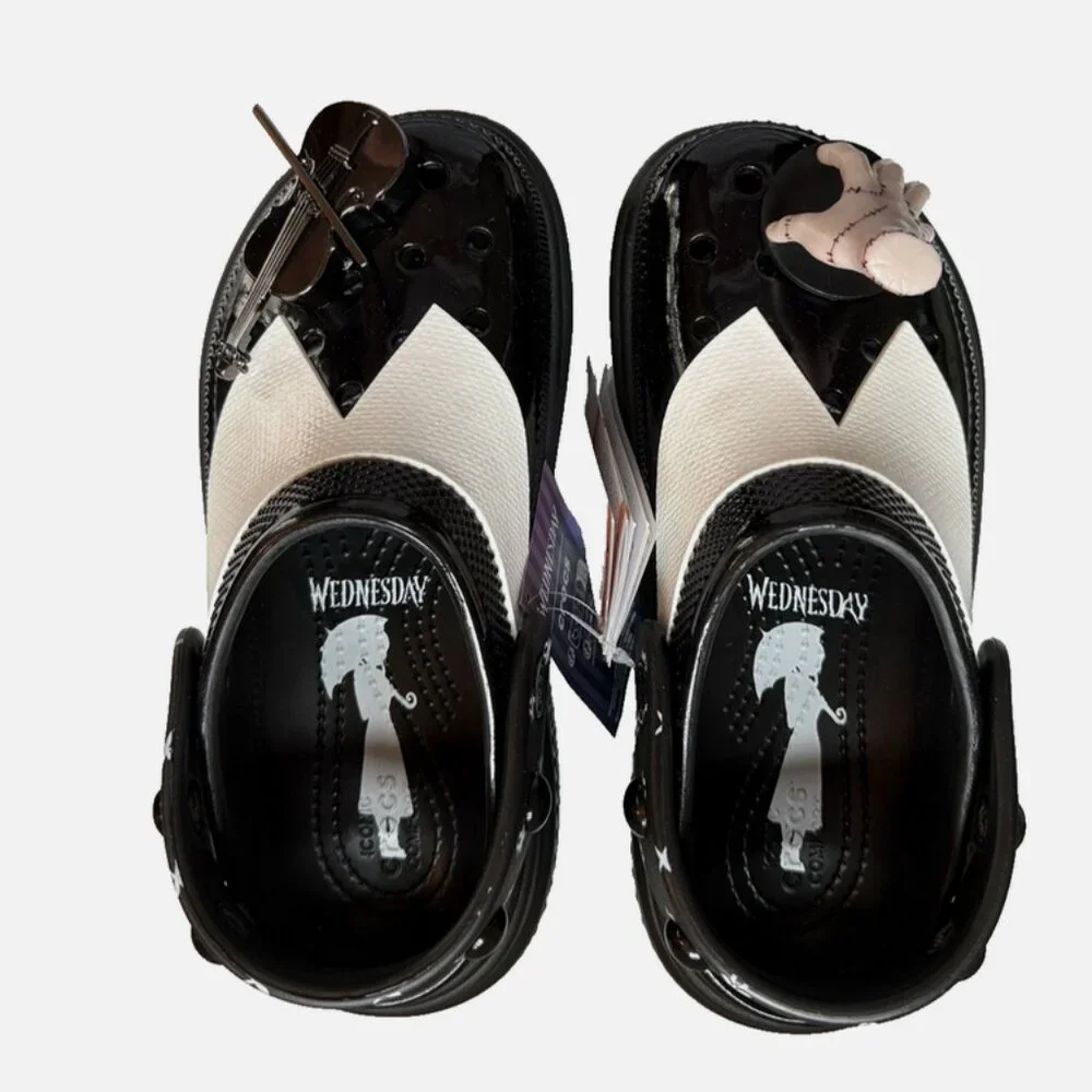 Crocs Wednesday Stomp Clog X Platform Addams Family NWT - Picture 4 of 7
